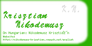 krisztian nikodemusz business card